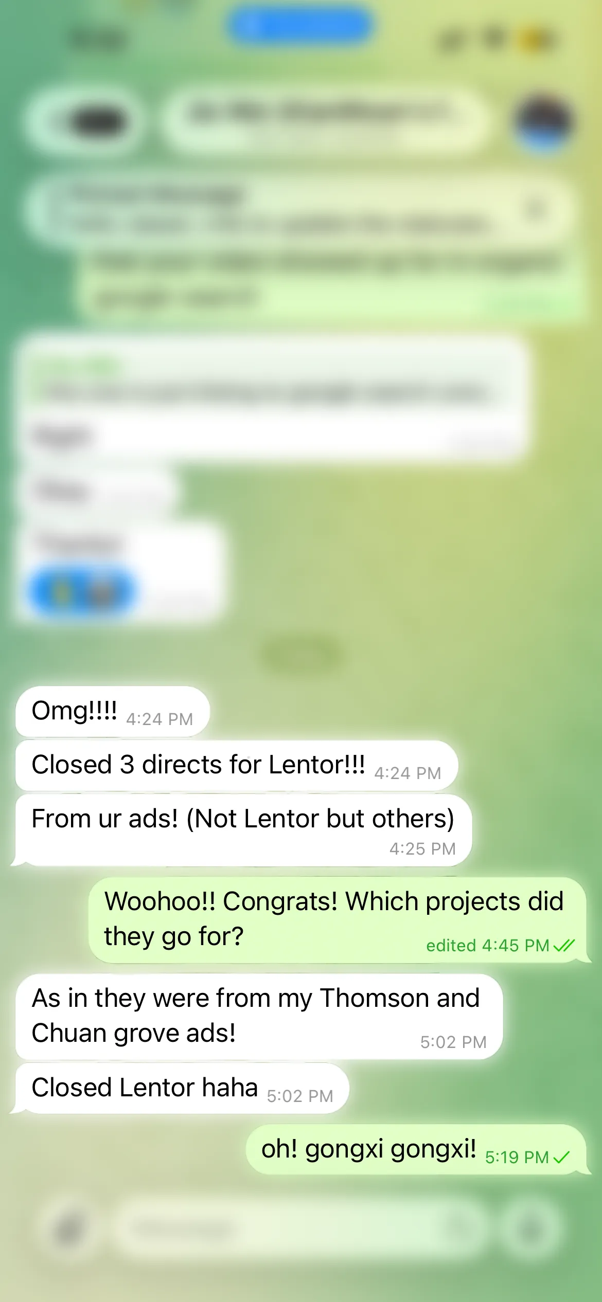 WhatsApp screenshot: Ayden, property agent at ERA, giving feedback on Homu Media