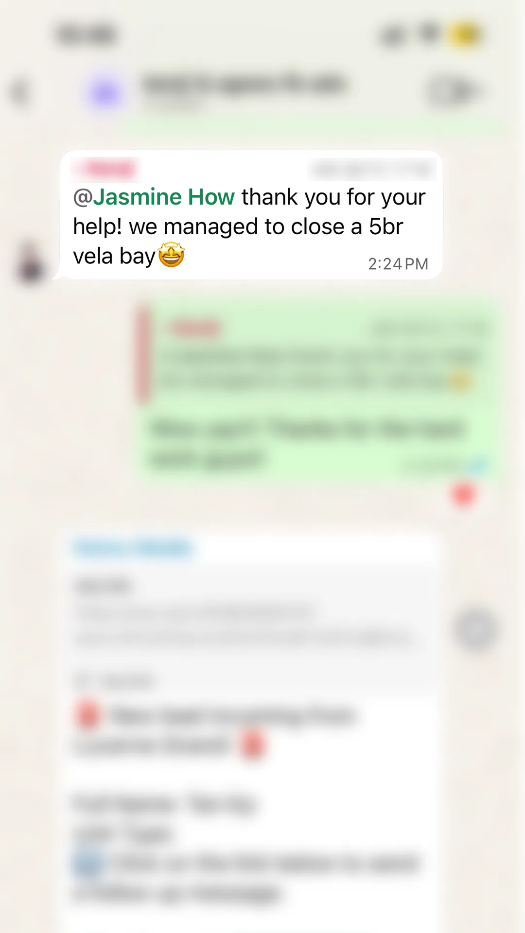 WhatsApp screenshot: Kenji, property agent at ERA, giving feedback on Homu Media